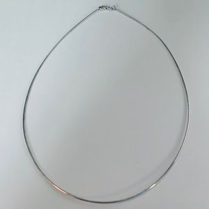 Sterling Silver 16" Omega 1mm Necklace NWOT
